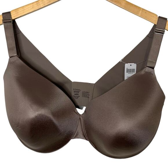Soma Bra Women's Size 40G Full Coverage Underwire Mochaccino Vanishing Back NWT - Picture 2 of 6